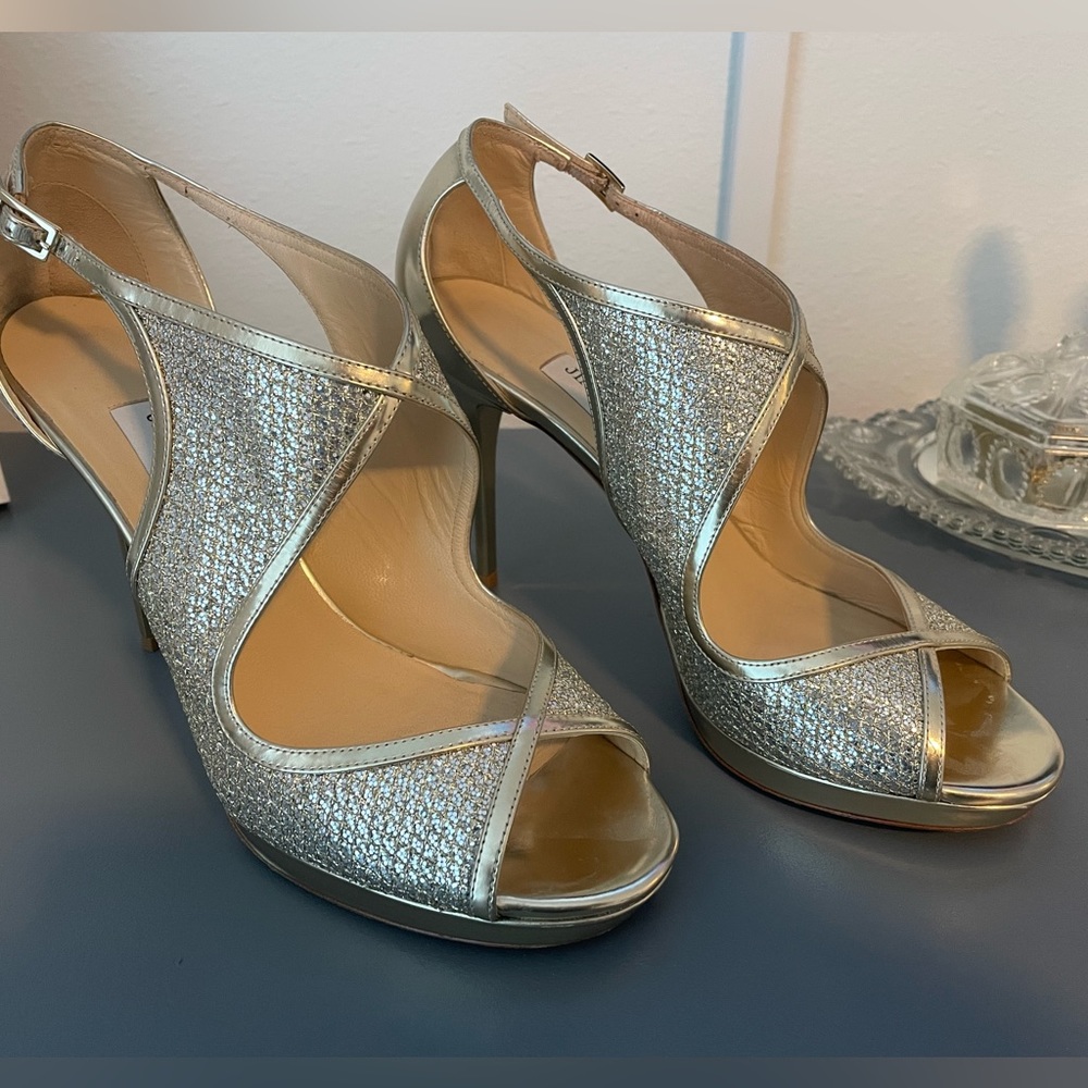Jimmy Choo Gold Metallic 39 1/2